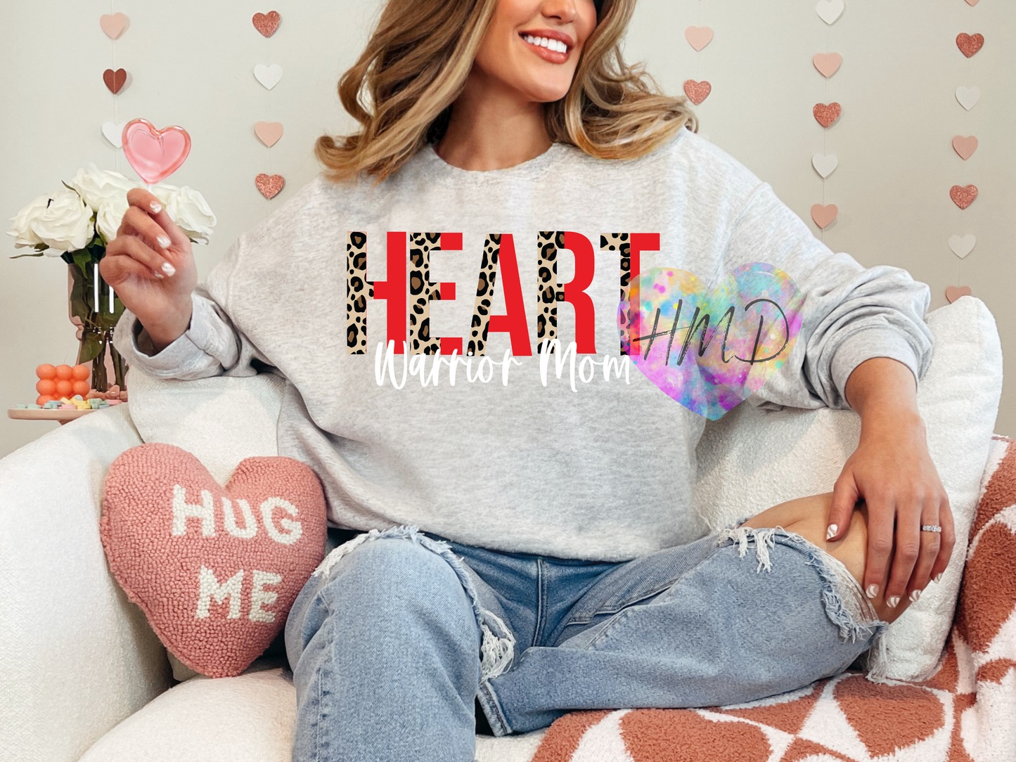 Cheetah Print Heart Warrior Mom T-Shirt – CHD Awareness Tee