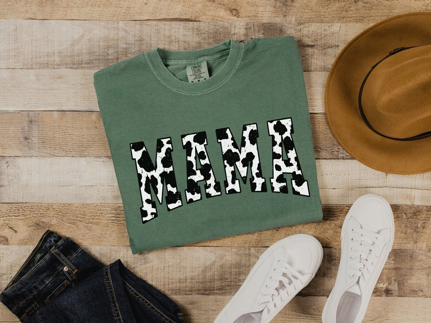 Cow Print Mama T-Shirt