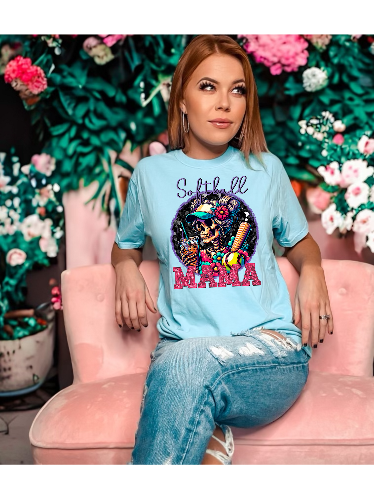 Softball Mama & Baseball Mama Graphic T-Shirt