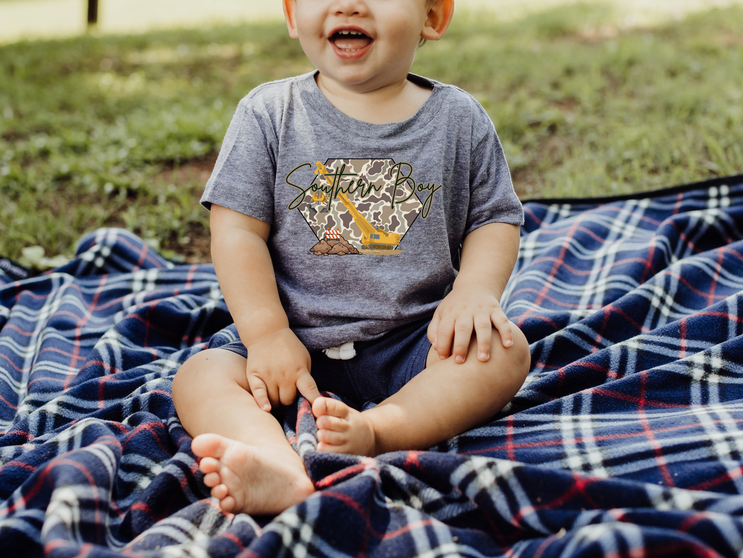 Southern Boy Camo Construction T-Shirt – Built for Dirt, Grit & Giggles 🚧🛠️