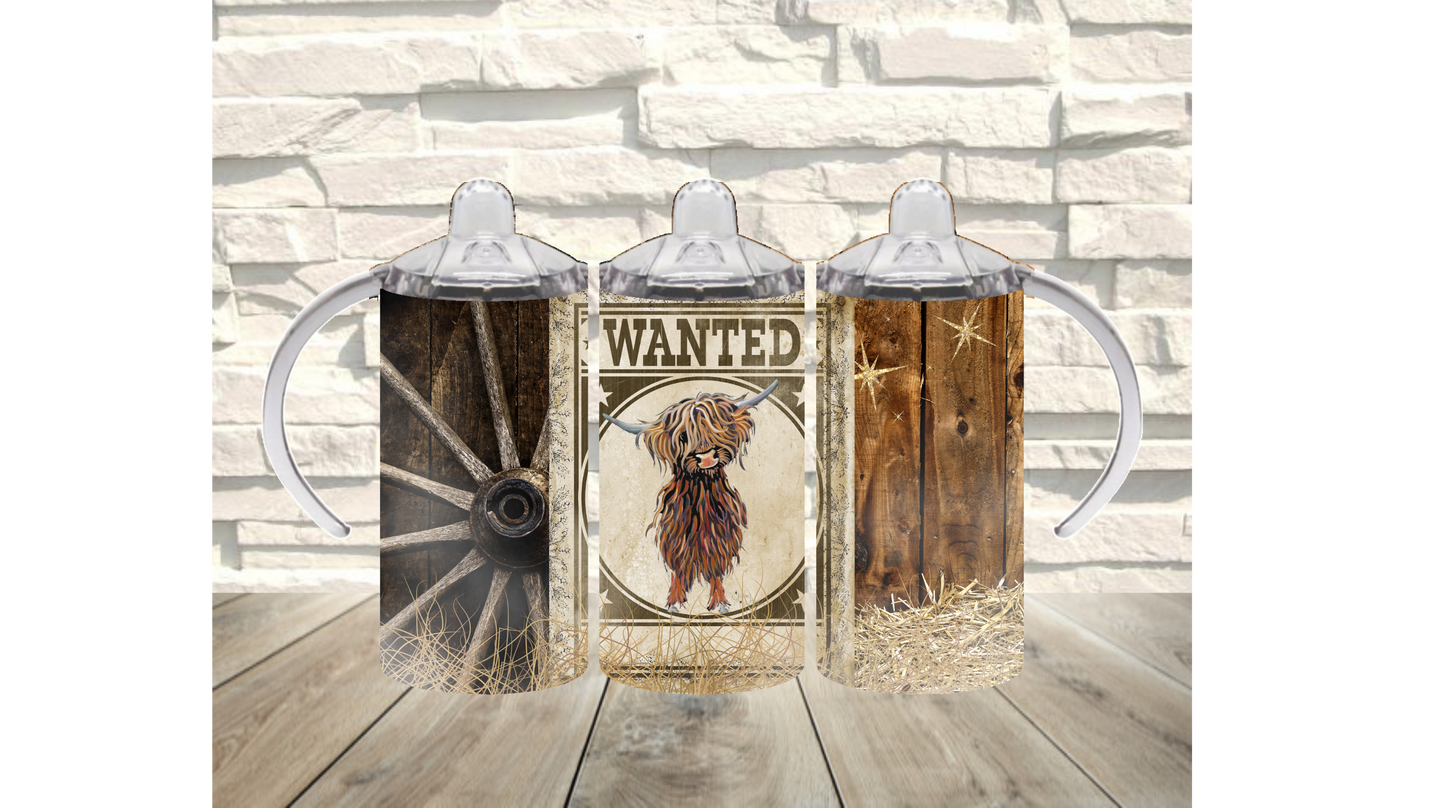 Bring Cute Charm to Your Drinkware with Our kid's Baby Highland Cow Tumbler