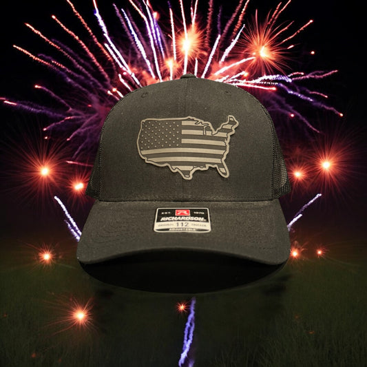 United We Stand USA Flag Patch Trucker Hat