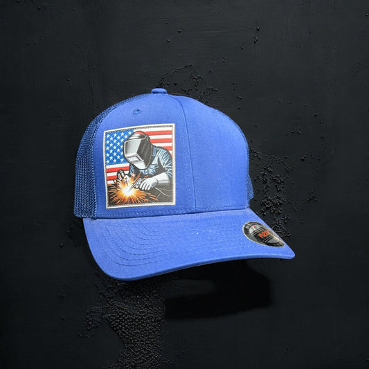 American Welder Trucker Hat – Patriot Patch Work Cap