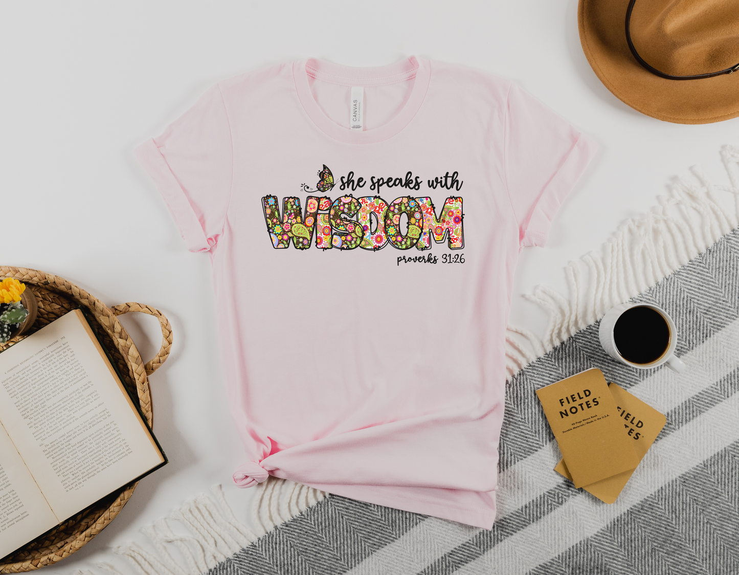 Proverbs 31:26, She Speaks With Wisdom T-Shirt - Order Now and Showcase Your Wise Words!