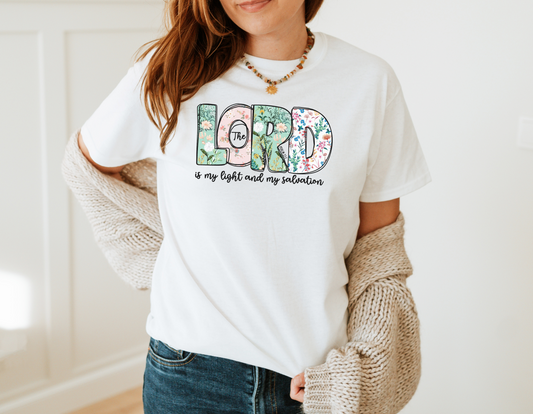 Illuminate Your Faith with Our Psalm 27:1 "The Lord is My Light and My Salvation" T-Shirt