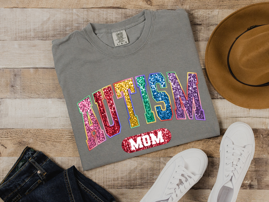 Sparkly Autism Mom T-Shirt