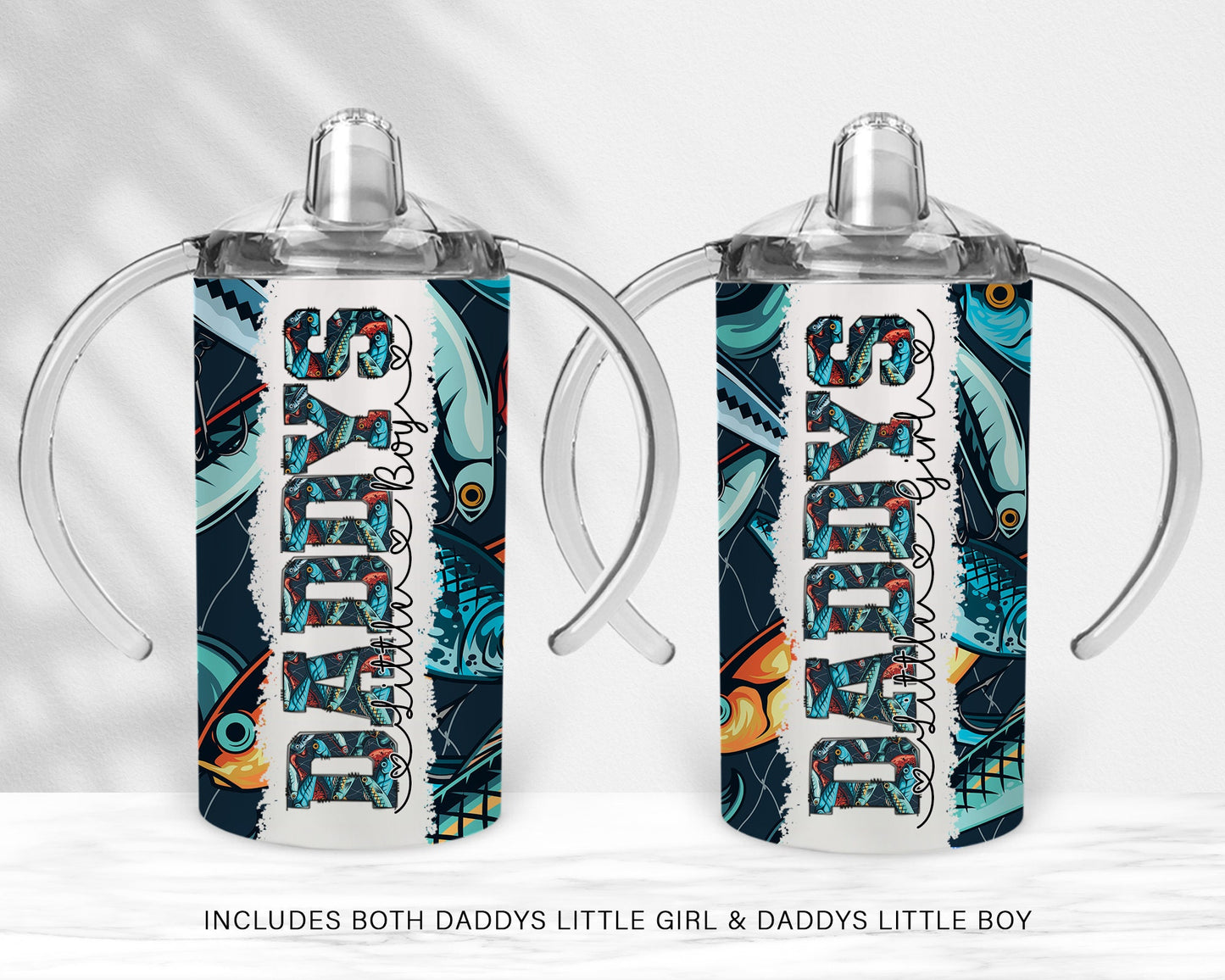 Get Hooked on Our Fishing Lure Daddy Daughter/Son Tumbler Set - Perfect for Outdoor Adventures with Your Little Ones!