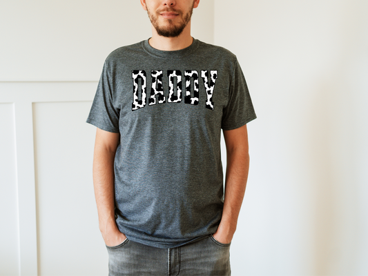 Cow Print Daddy T-Shirt – Country Cool for the Cowboy King
