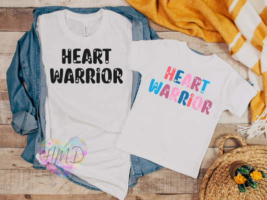 Matching Heart Warrior T-Shirt – Bold CHD Awareness for Parent & Child