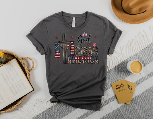 Celebrate American Pride with Our 'God Bless America' Patriotic T-Shirt - Order Now!