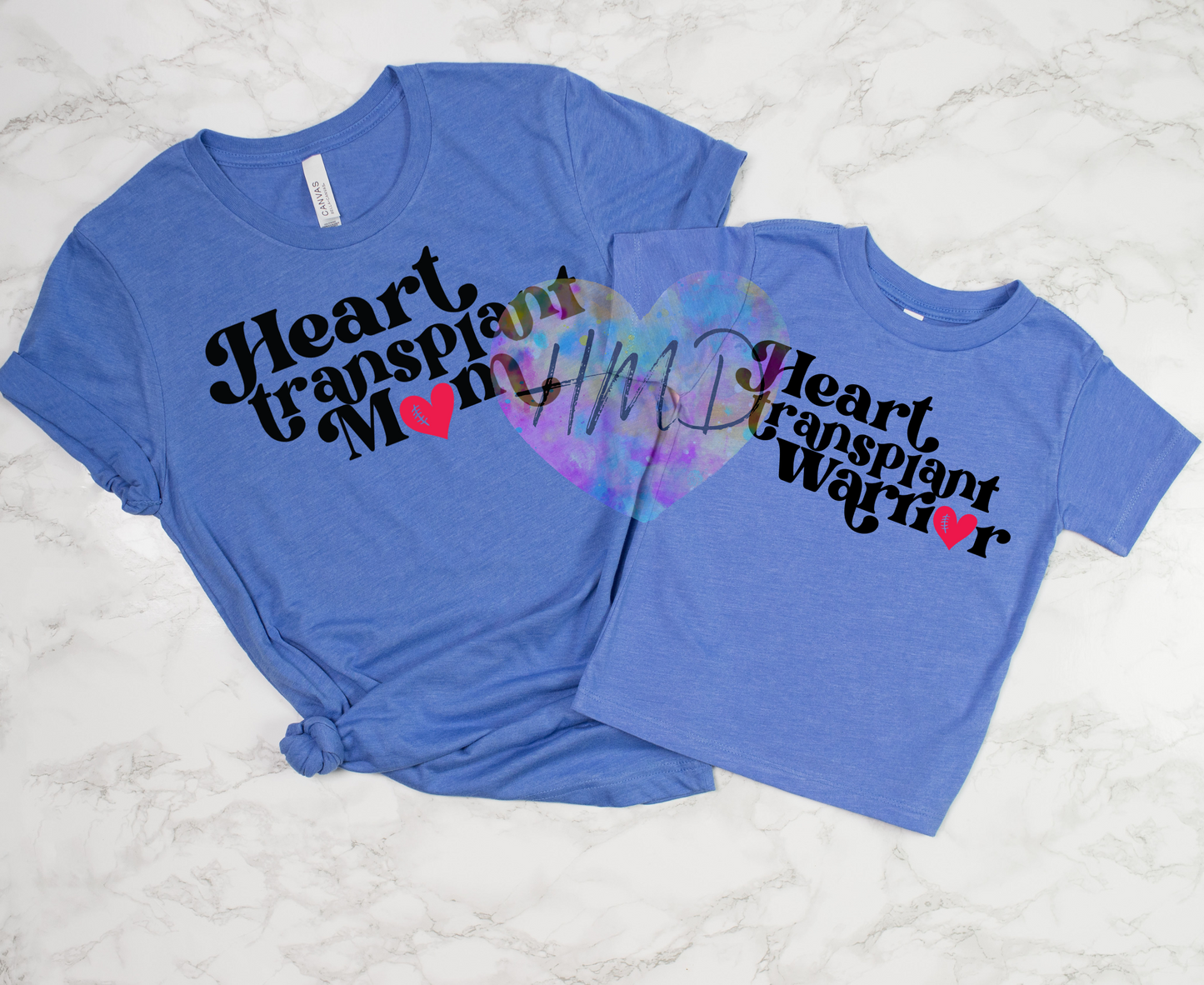 Heart Transplant Mom & Warrior Matching T-Shirts – CHD Awareness Duo