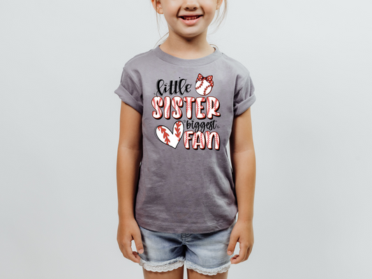 Little Sister, Biggest Fan T-Shirt – For the Littlest MVP in the Stands