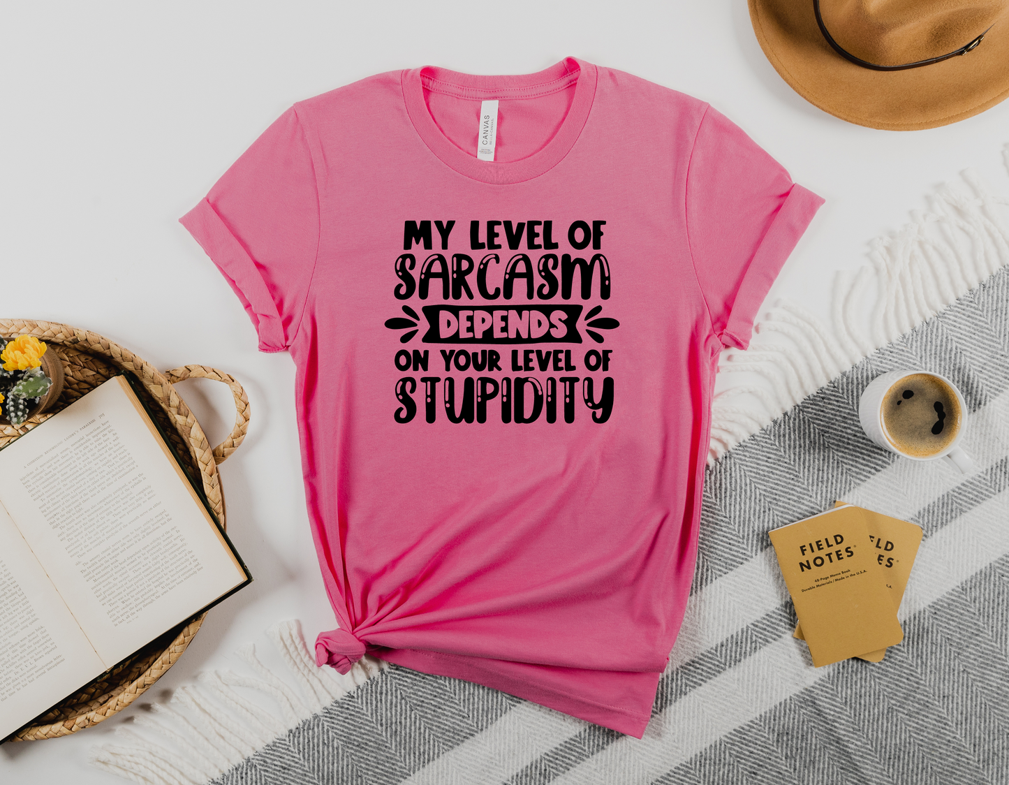 My Level of Sarcasm Depends on Your Level of Stupidity T-Shirt - Order Now and Make a Statement!