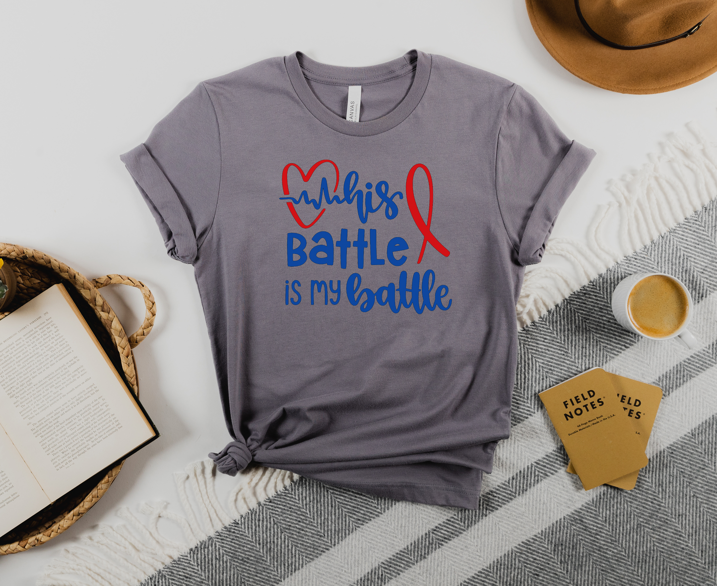 His/Her Battle Is My Battle – CHD Awareness T-Shirt