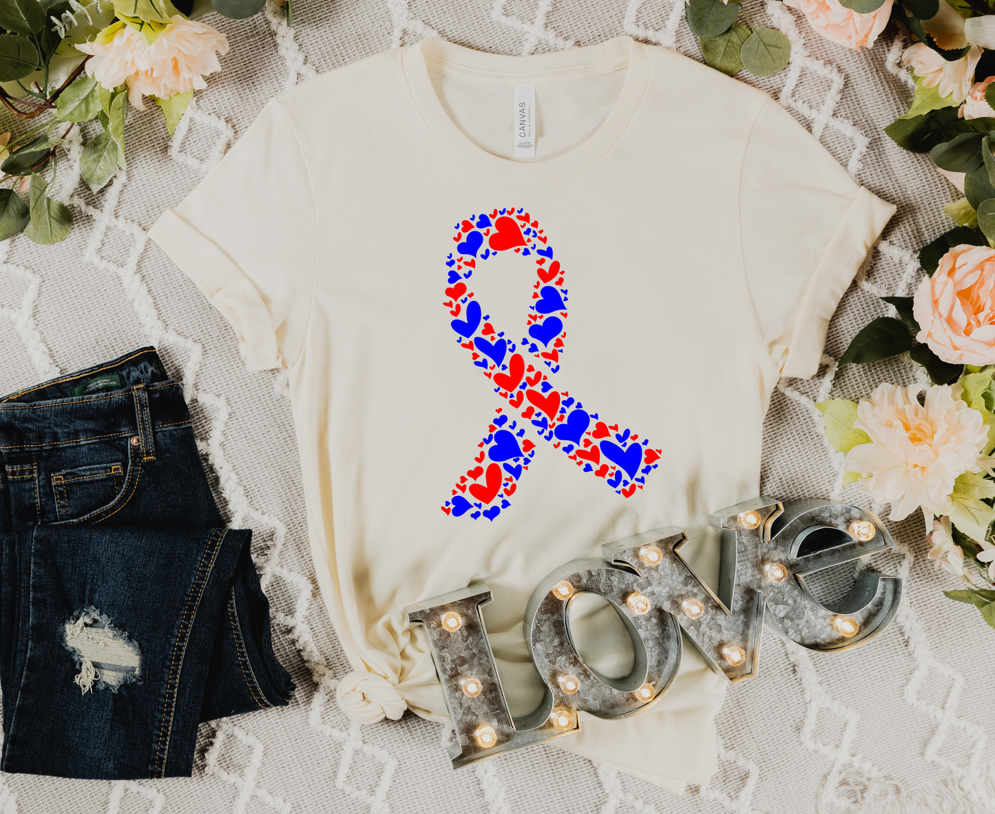 Heart Ribbon CHD Awareness T-Shirt
