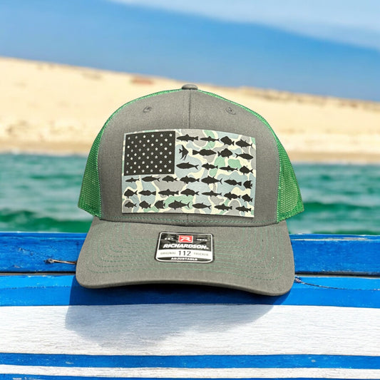 American Angler Flag Trucker Hat