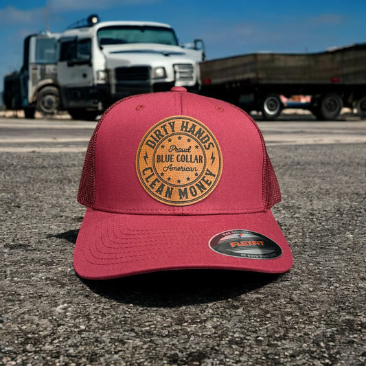 Dirty Hands Clean Money Trucker Hat – Blue Collar American Pride