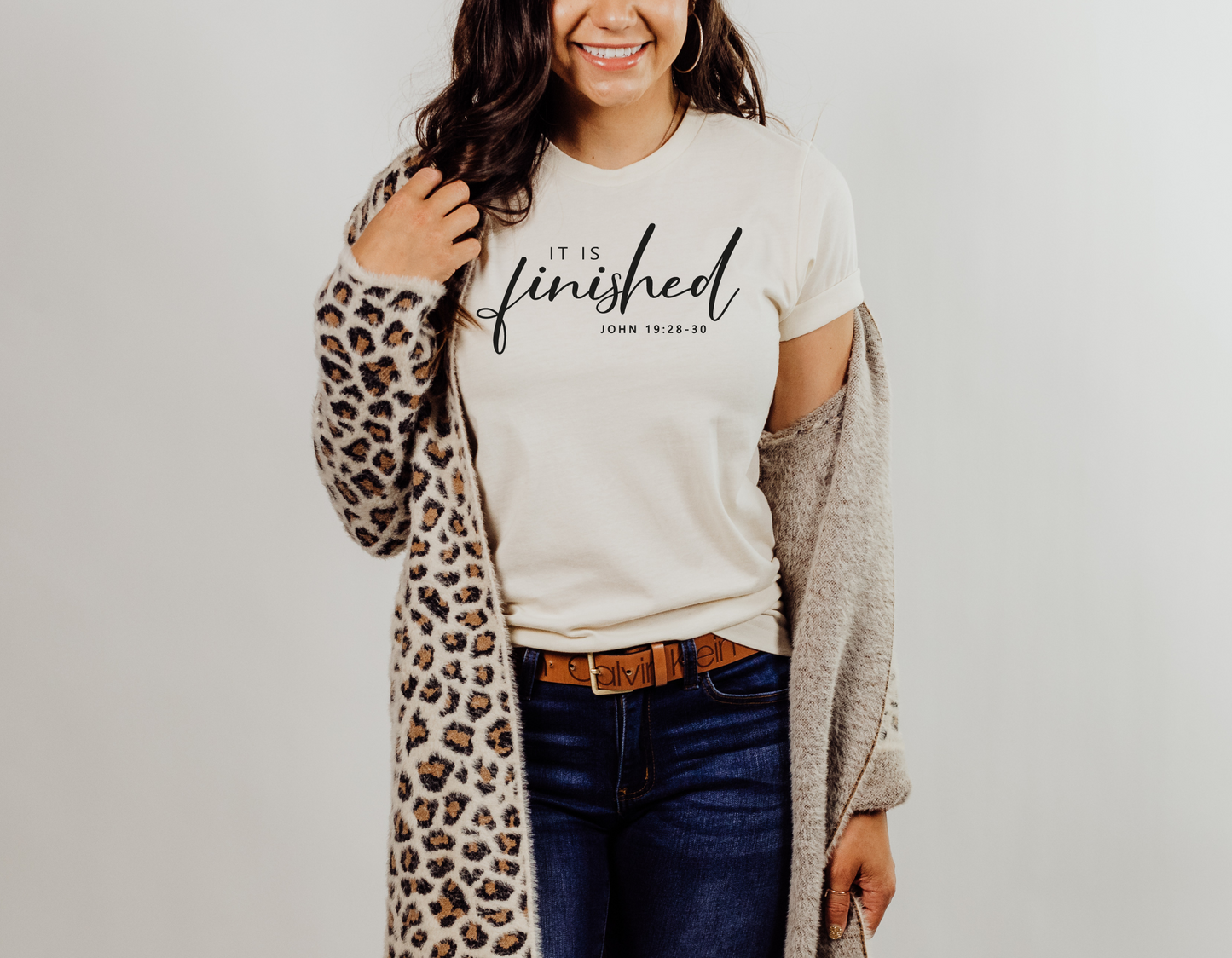 Celebrate the Power of Grace with Our 'It Is Finished' John 19 Bible Verse T-Shirt