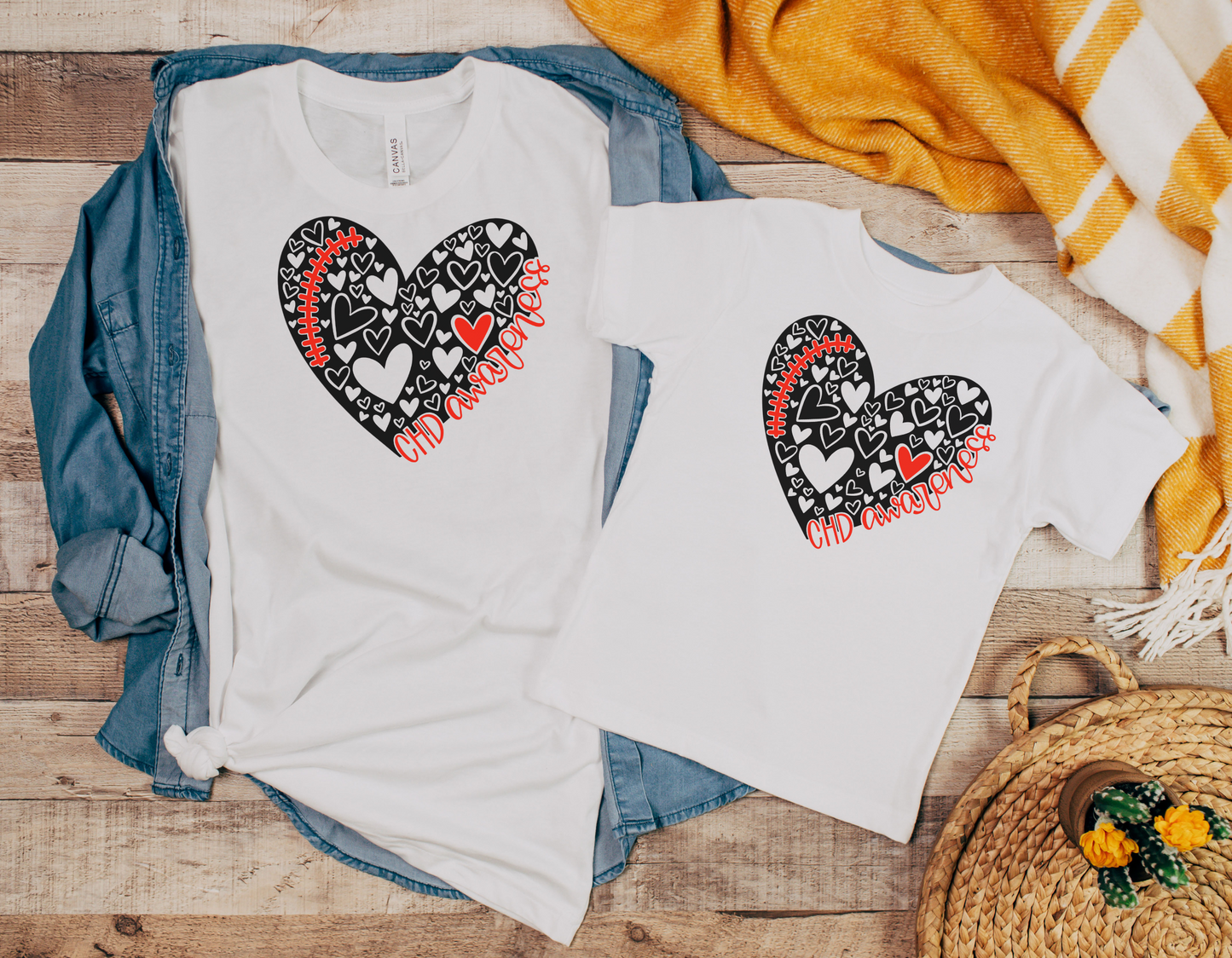 Support CHD Awareness with Our Stitched Heart T-Shirt - Show Your Love for Those Affected by CHD