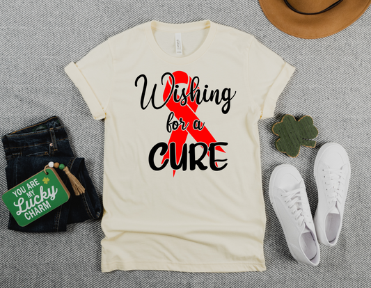 Wishing for a Cure: Show Your Support for Heart Disease Awareness with Our CHD T-Shirt