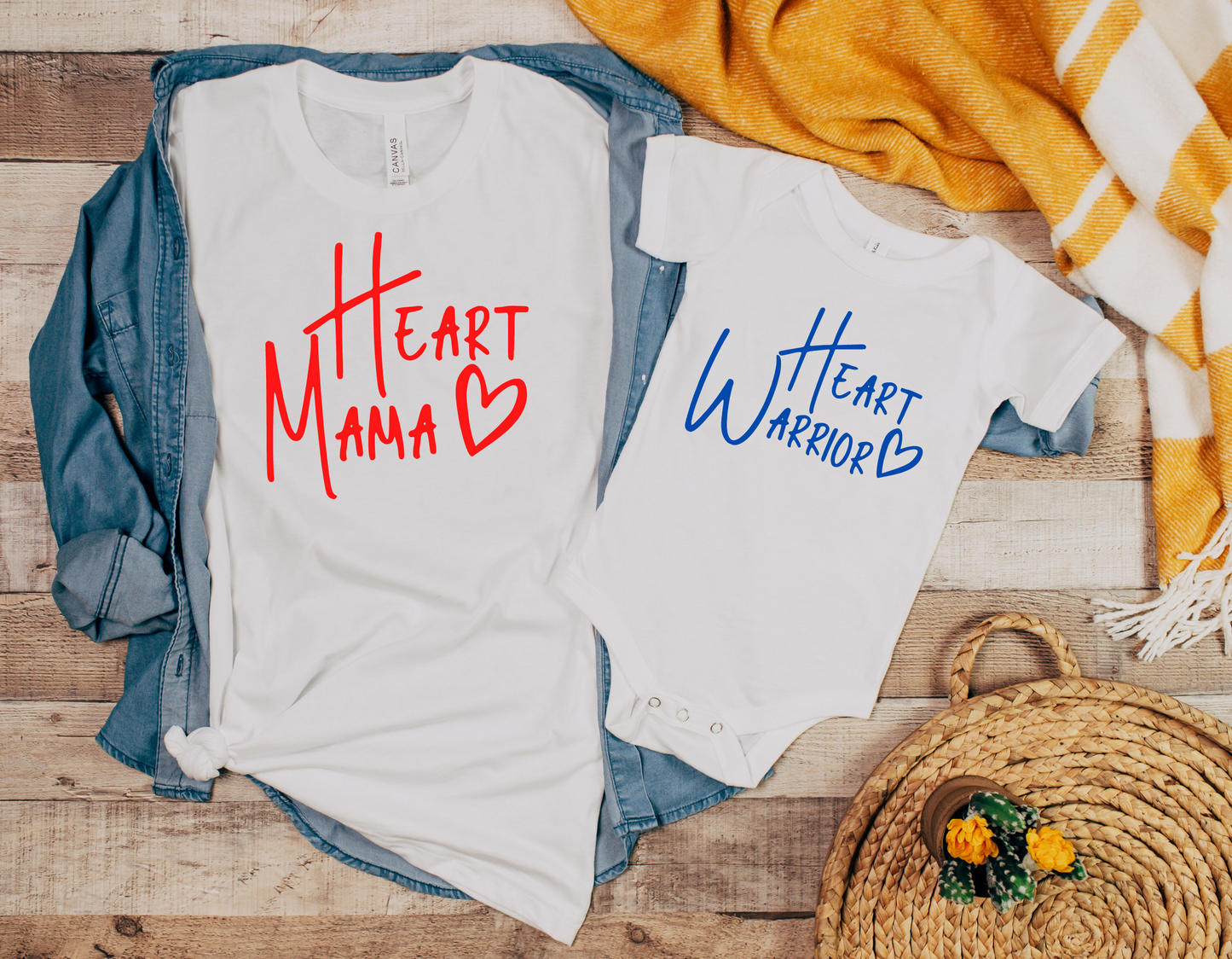 Mommy and Me CHD T-Shirt Set - Show Your Support for Congenital Heart Defects Together