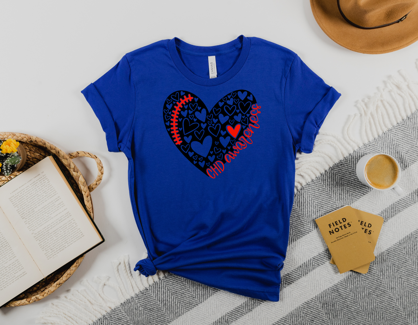 Support CHD Awareness with Our Stitched Heart T-Shirt - Show Your Love for Those Affected by CHD