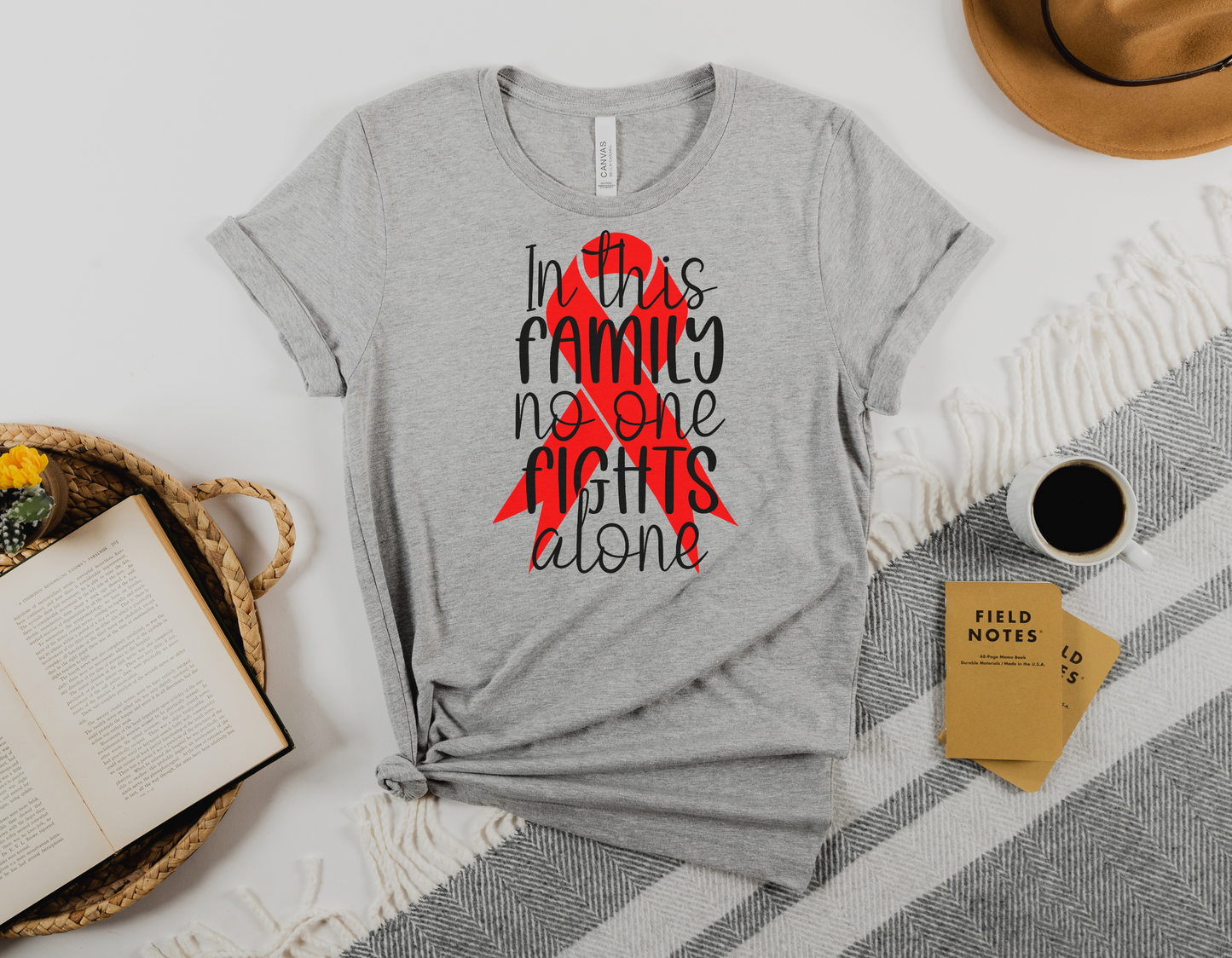 In This House, Nobody Fights CHD Alone: Supportive and Inspirational T-Shirts for Heart Disease Awareness