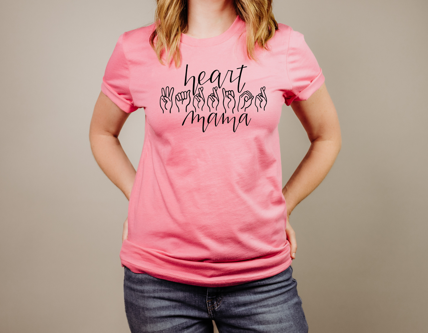 Show Your Support with Our Unique Sign Language Heart Warrior Mama T-Shirt