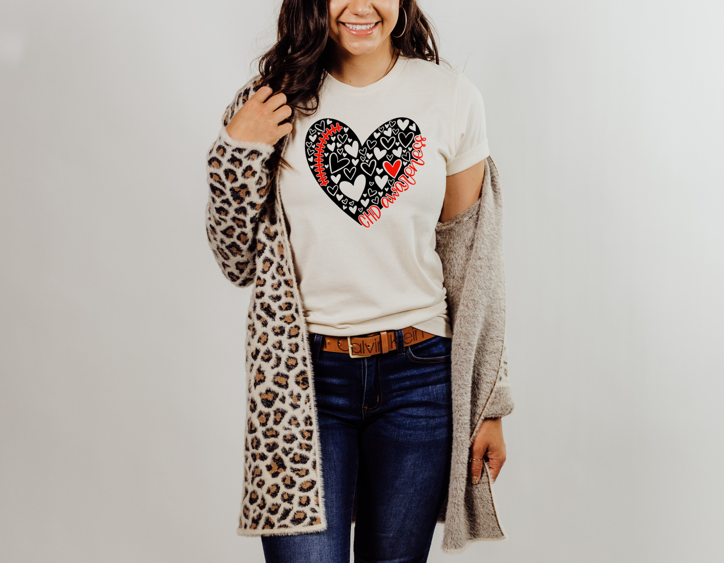 Support CHD Awareness with Our Stitched Heart T-Shirt - Show Your Love for Those Affected by CHD