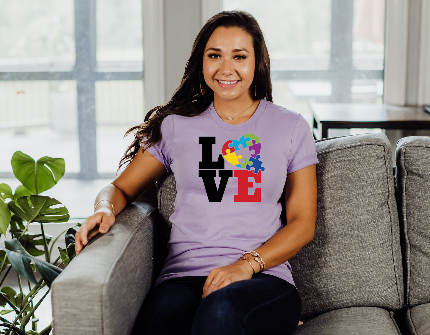 Show Your Support for the Autism Community with Our Love and Autism T-Shirt - A Perfect Gift for Autism Awareness