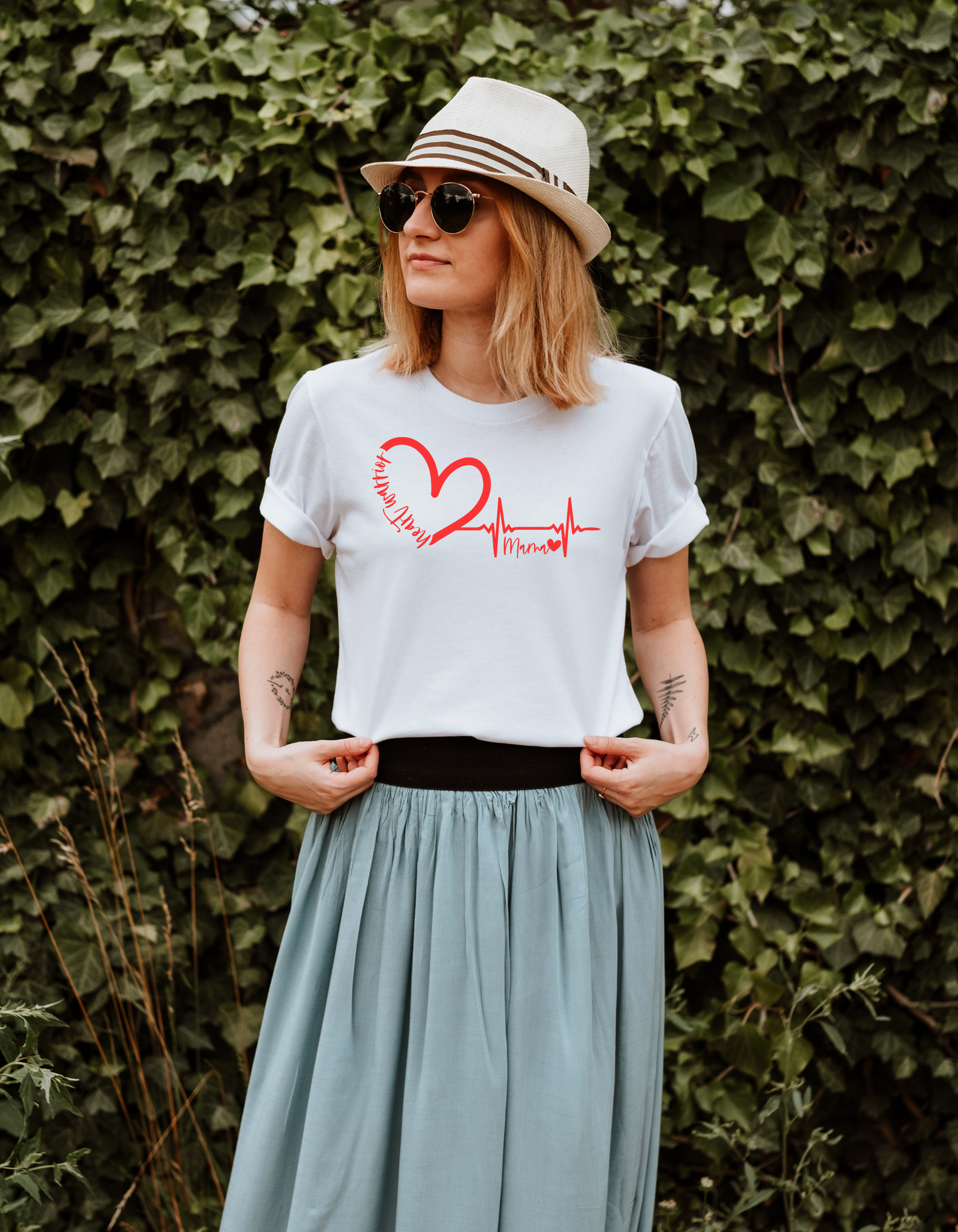 EKG Pulse of a Heart Warrior Mama: Show Your Support with Our Trendy T-Shirt