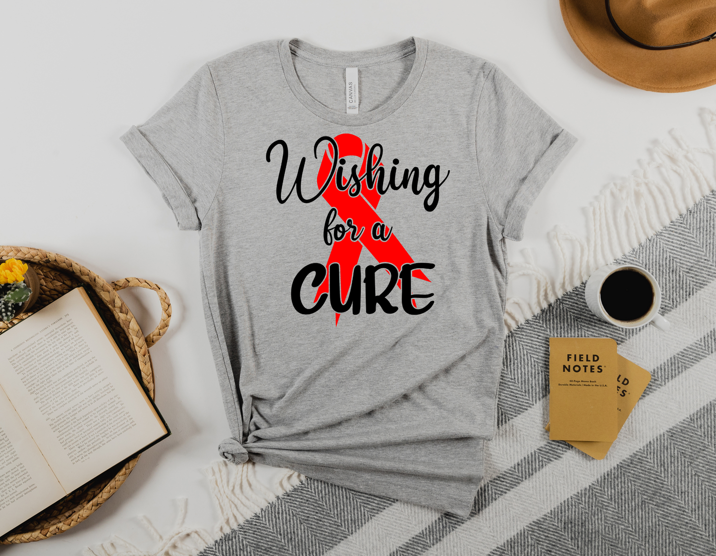 Wishing for a Cure: Show Your Support for Heart Disease Awareness with Our CHD T-Shirt