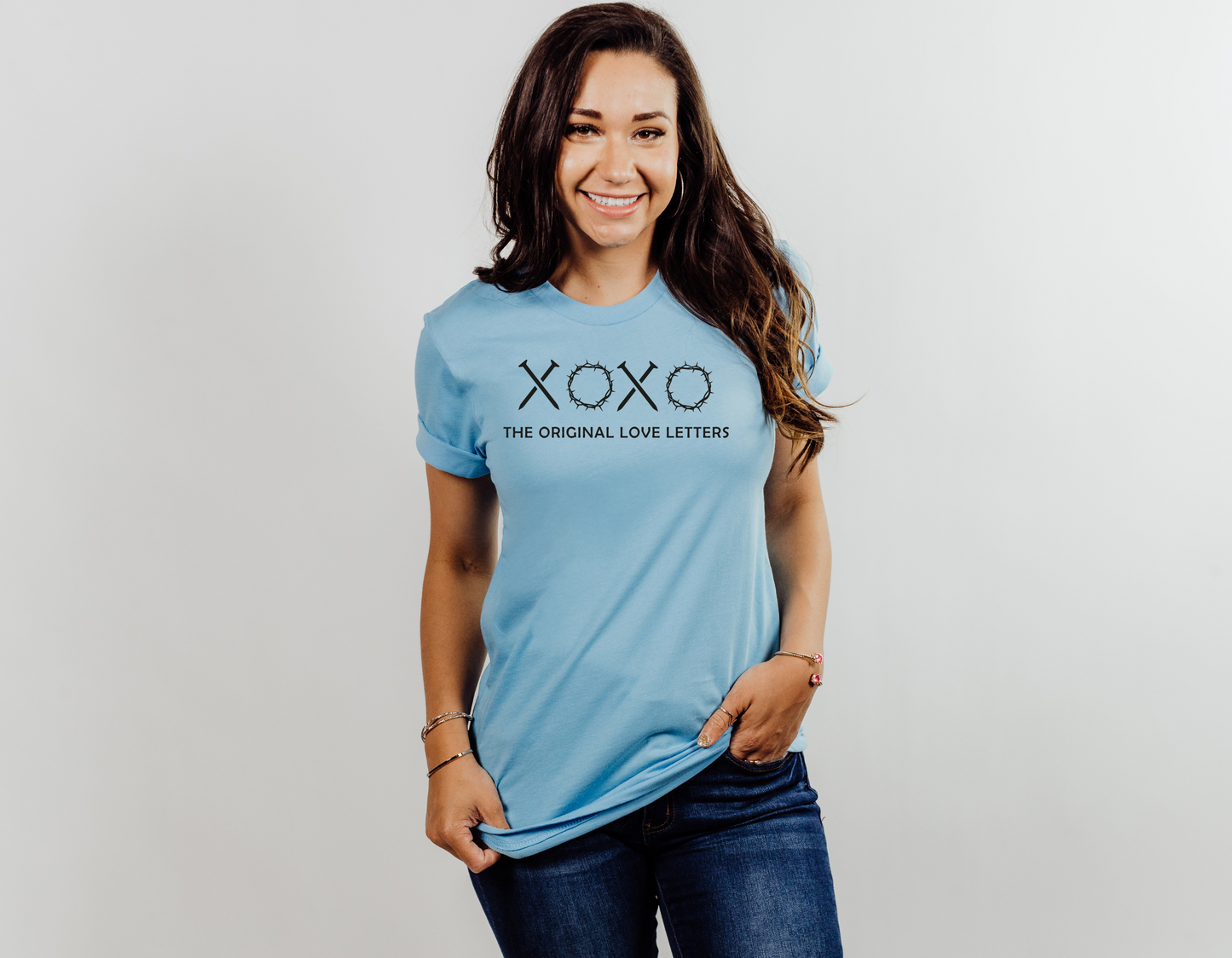 Celebrate Easter with Love: Share the Story of the Cross with Our Nails and Crown of Thorns Love Letters T-Shirt