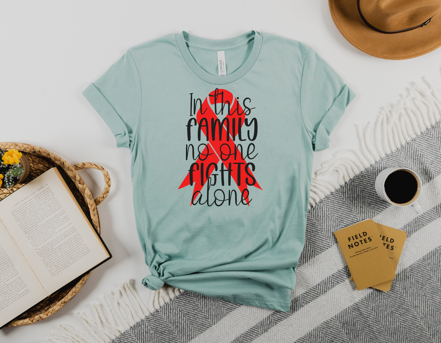 In This House, Nobody Fights CHD Alone: Supportive and Inspirational T-Shirts for Heart Disease Awareness