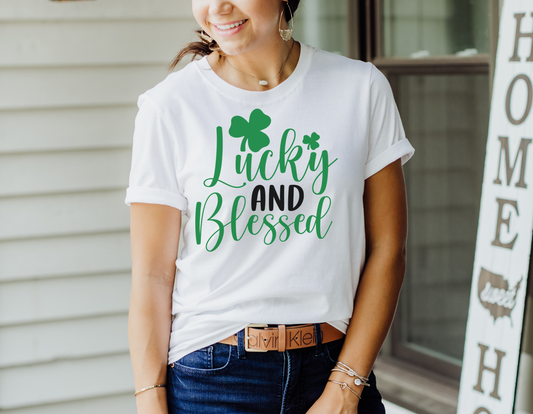 Stay Lucky and Blessed in Style with Our Trendy and Comfortable Lucky and Blessed T-Shirt