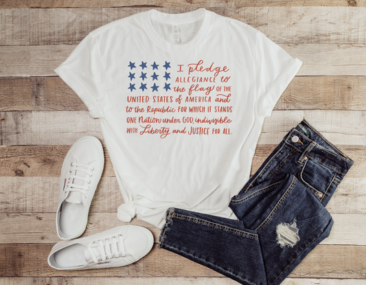 Pledge of Allegiance T-Shirt - Show Your Patriotism with Our Stylish Tee!