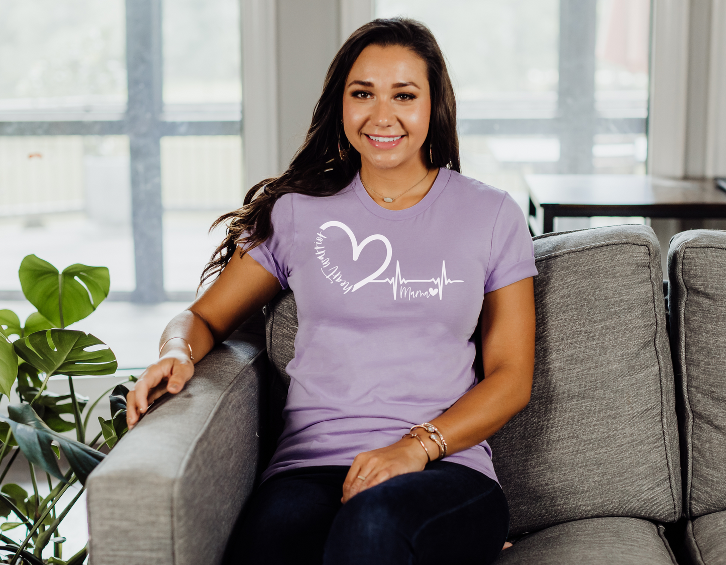 EKG Pulse of a Heart Warrior Mama: Show Your Support with Our Trendy T-Shirt