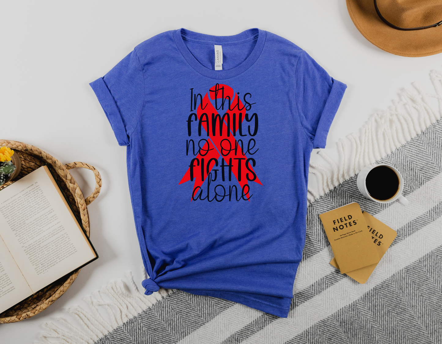 In This House, Nobody Fights CHD Alone: Supportive and Inspirational T-Shirts for Heart Disease Awareness