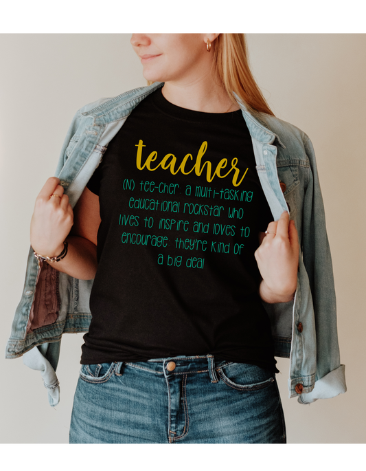 "Definition of a Teacher" T-Shirt - Celebrate Educators with Our Stylish Tee!