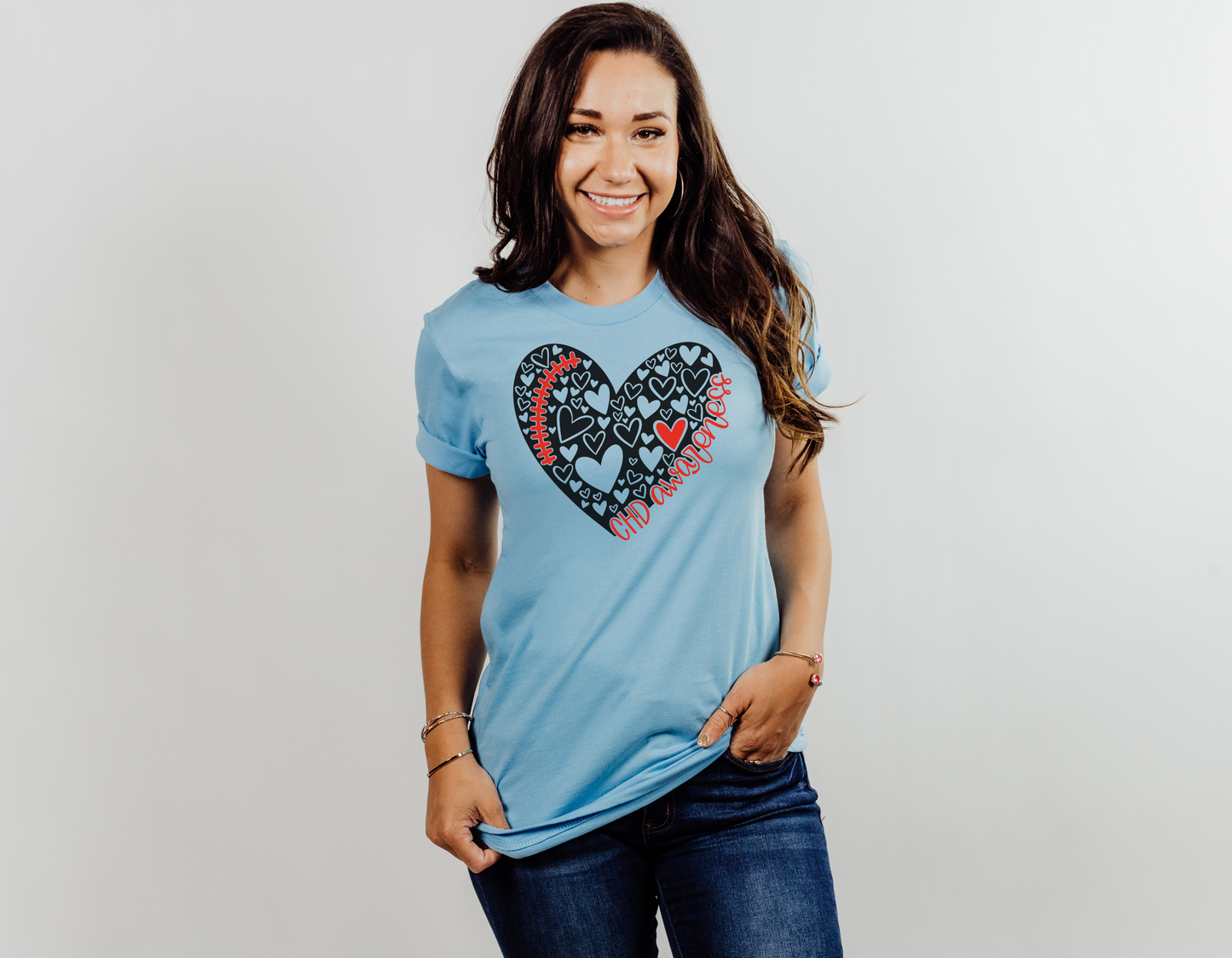 Support CHD Awareness with Our Stitched Heart T-Shirt - Show Your Love for Those Affected by CHD