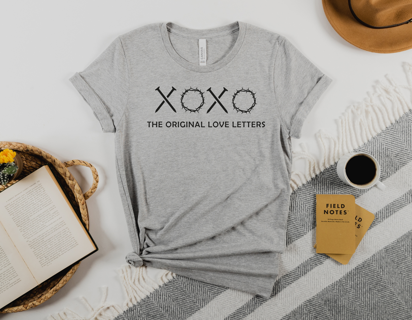 Celebrate Easter with Love: Share the Story of the Cross with Our Nails and Crown of Thorns Love Letters T-Shirt