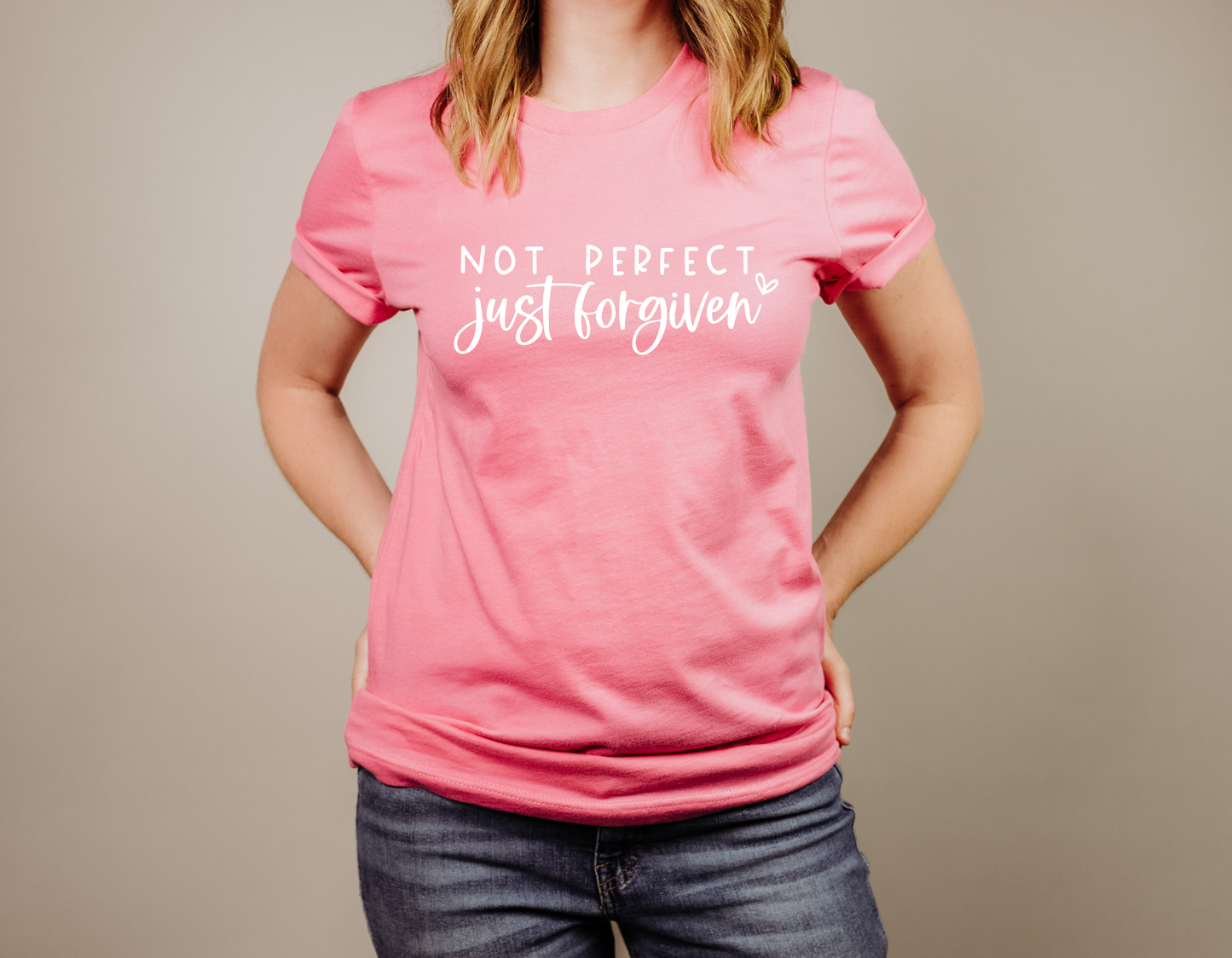 Celebrate Your Forgiveness with Our 'Not Perfect, Just Forgiven' Biblical T-Shirt