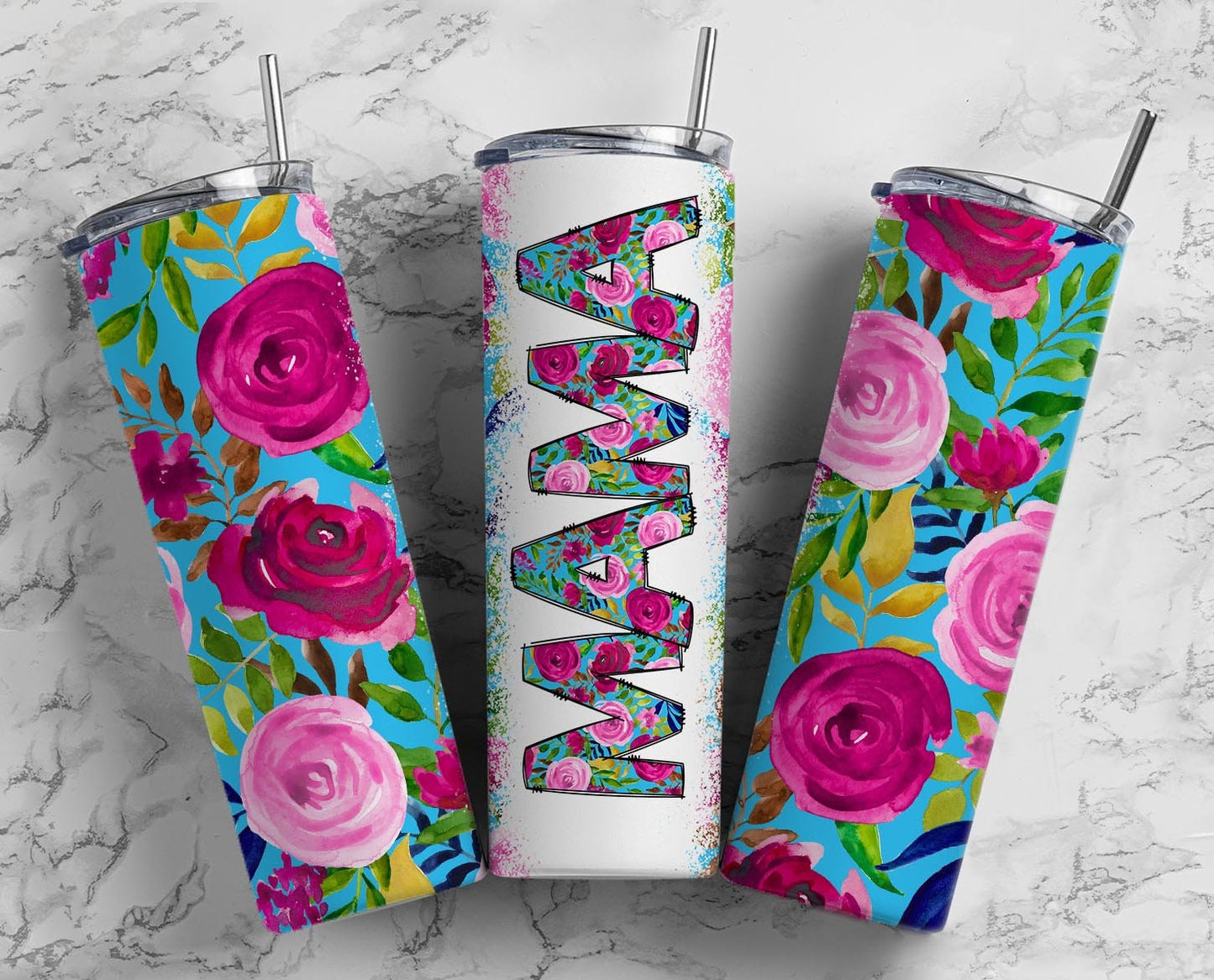 Stay Refreshed and Stylish with Our Roses Floral Mama Tumbler