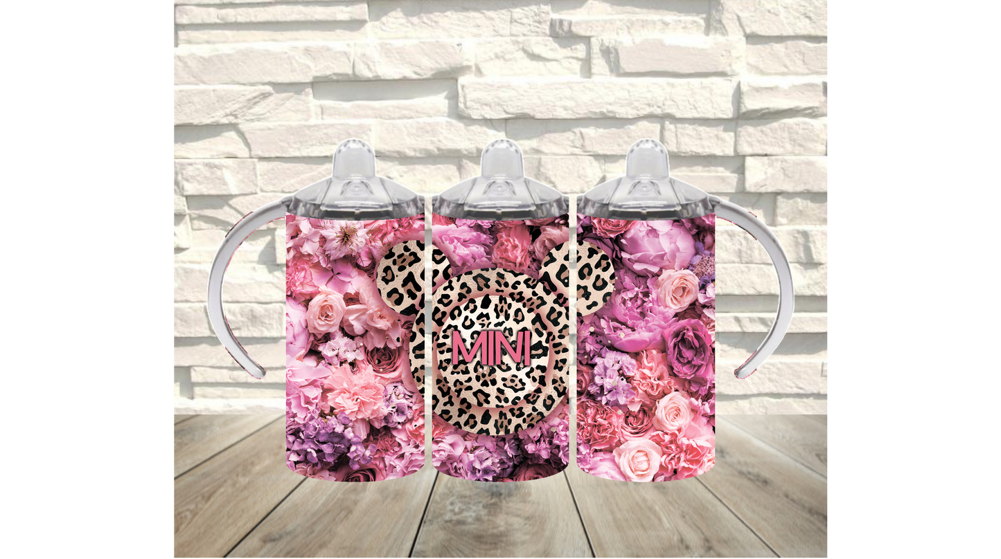 Mama and Mini Cheetah and Flower print Minnie Tumblers