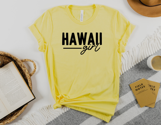 Island Vibes: Our Hawaii Girl T-Shirt for Tropical Paradise Lovers