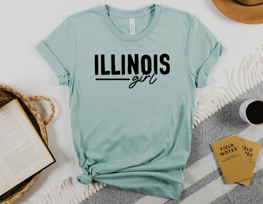 Illinois Girl" T-Shirt - Show Your Prairie State Love in Style!