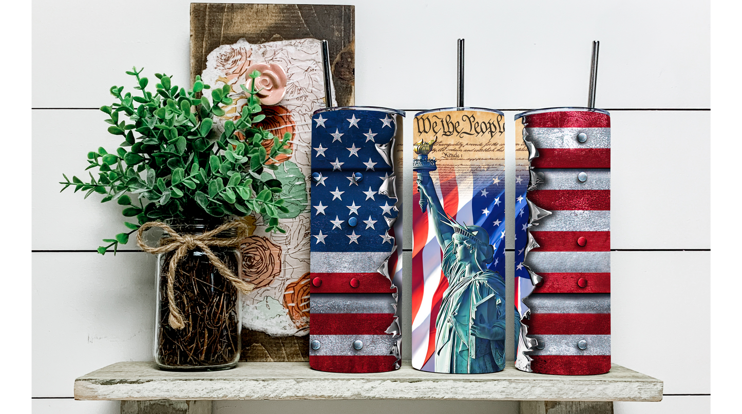 Lady Liberty, 'We The People' Tumbler: Show Your Patriotism on the Go!