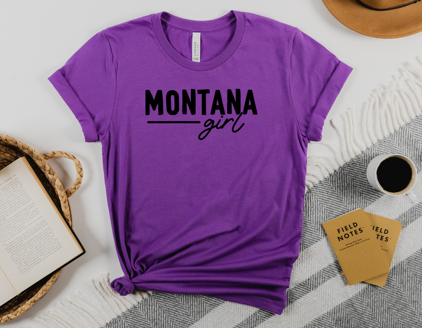 Shop our Montana Girl T-Shirt and show off your Big Sky State pride!