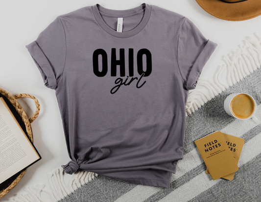 Ohio Girl T-Shirt: Show Your State Pride in Style! - Order Now.