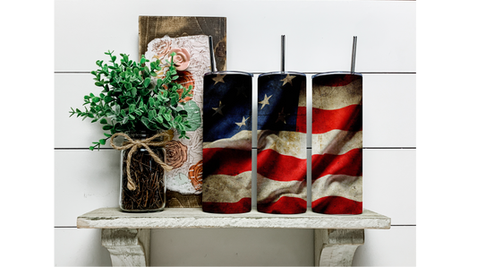 Shop Our Battered American Flag Tumbler - A Symbol of Resilience and Strength